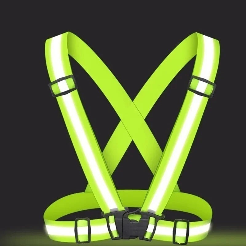 Highlight Reflective Straps Night Work Security Running Safety Adjustable Reflective Vest High Visibility Reflective Jacket