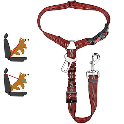 New Solid Two-in-one Dog Harness Pet Car Seat Belt Leash BackSeat Safety Belt Adjustable for Kitten Dogs Collar Pet Accessories