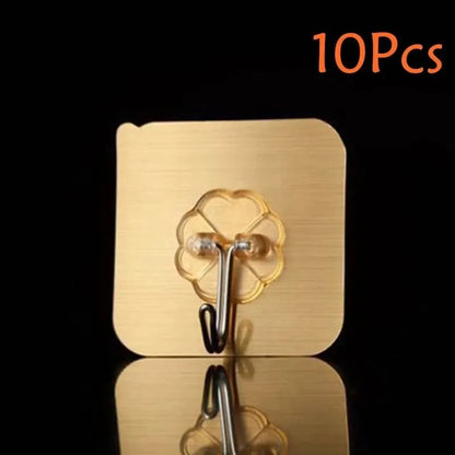 5/10/20 Pcs Door Hook Adhesive Wall Hooks Transparent Anti-skid Traceless Heavy Duty Stick on Hook Bathroom Kitchen Wall Sticker