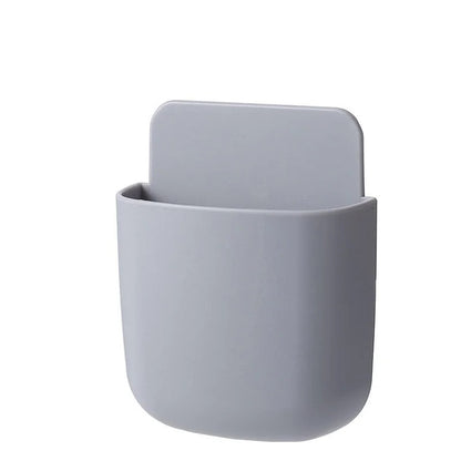 Wall Mounted Storage Box Mobile Phone Plug Holder Stand Rack Remote Control Storage Organizer Case For Air Conditioner TV