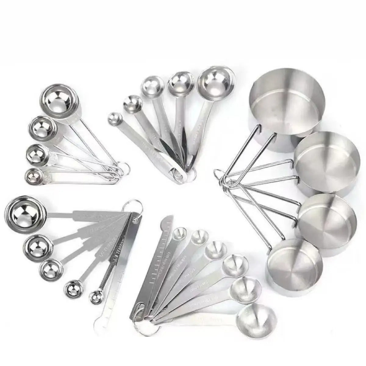 Stainless Steel Measuring Spoon Cup With Scale Measuring Ruler Egg Beater Spoon Kitchen Baking Measuring Tool