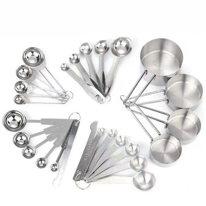 Stainless Steel Measuring Spoon Cup With Scale Measuring Ruler Egg Beater Spoon Kitchen Baking Measuring Tool