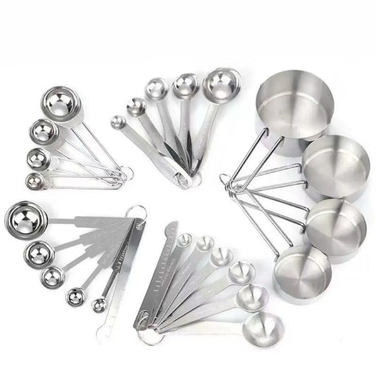 Stainless Steel Measuring Spoon Cup With Scale Measuring Ruler Egg Beater Spoon Kitchen Baking Measuring Tool