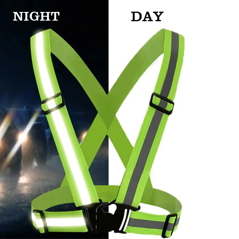 Highlight Reflective Straps Night Work Security Running Safety Adjustable Reflective Vest High Visibility Reflective Jacket