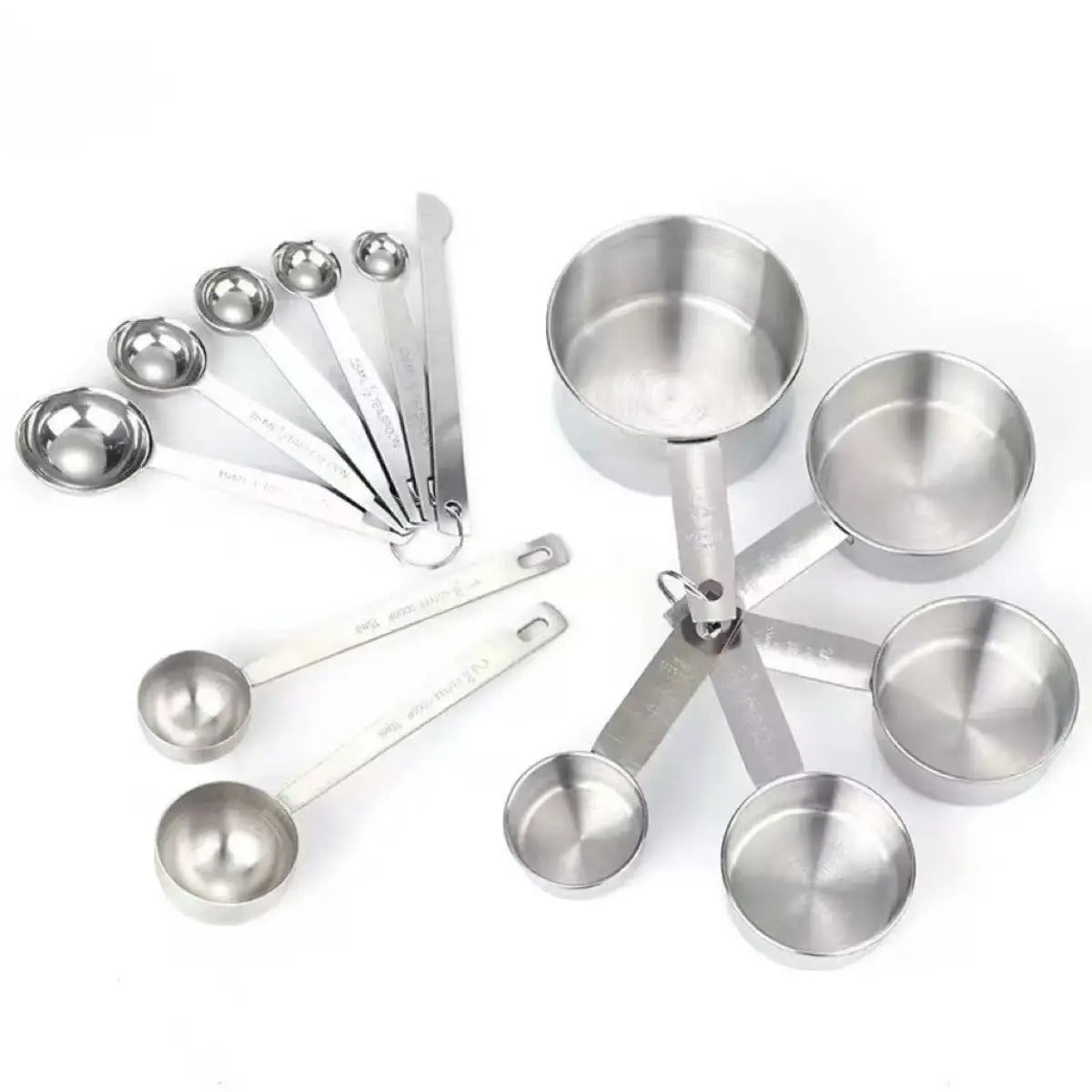 Stainless Steel Measuring Spoon Cup With Scale Measuring Ruler Egg Beater Spoon Kitchen Baking Measuring Tool