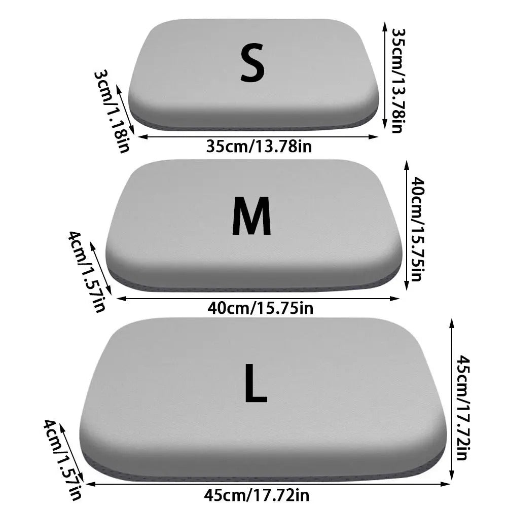 Anti-Slip 3cmThick Seat Cushion Ultra Soft Breathable Car Seat Pad Rebound Memory Foam Office Chair Pad Home Textile