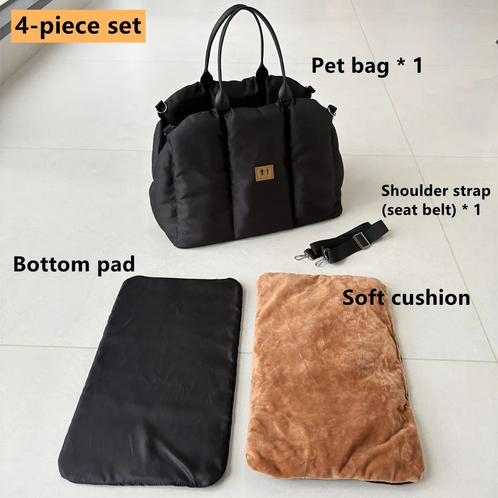 Comfortable Soft Kennel Car Seat Control Nonslip Dog Carriers Safe, Portable Puppy Cat Pet Bed Chihuahua Dog Cat Carrier Bag